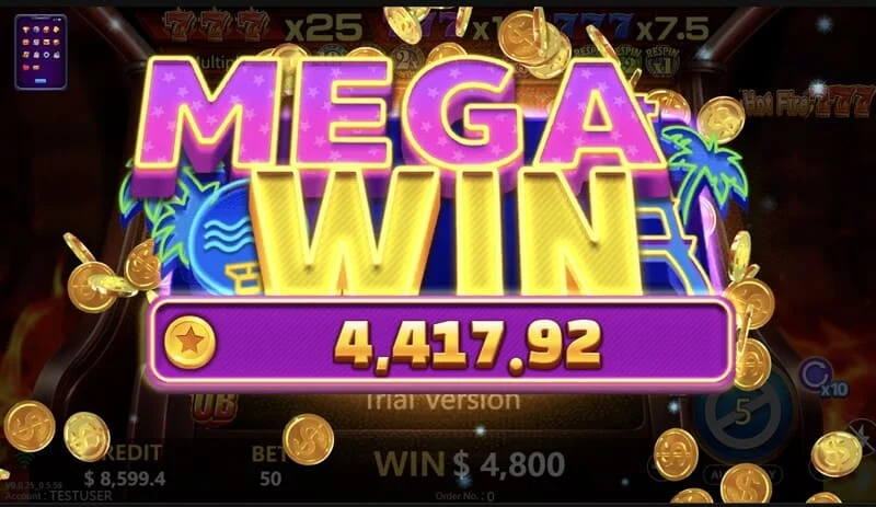 Hot Fire 777 - プライズラインでの大勝利